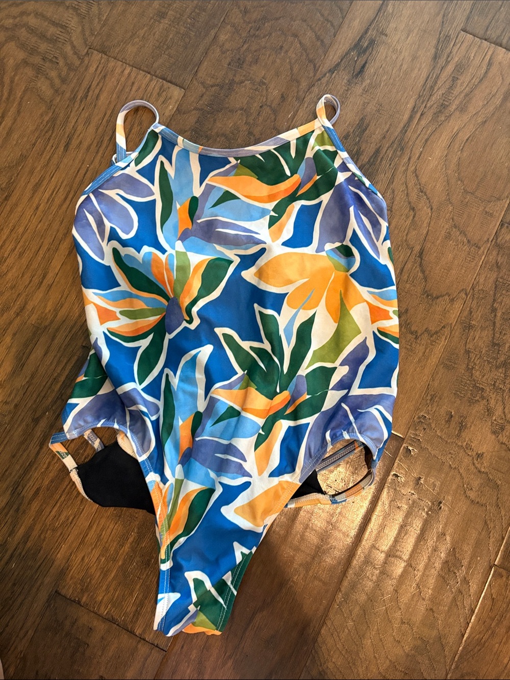 Jolyn Clothing Blue Floral Tropical One-Piece Swimsuit